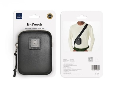 Сумка органайзер WIWU E-Pouch MT-01BK черная Сумка органайзер WIWU E-Pouch MT-01BК. Изготовлен из искуственной кожи высочайшего качества, легкий вес,прочный.Для наушников и мелких предметов.На сумке есть прочный металический брелок,который позволяет прикрепить его к ремню, рюкзаку,сумке.Сумка органайзер хорошо защищает от царапин и падений.