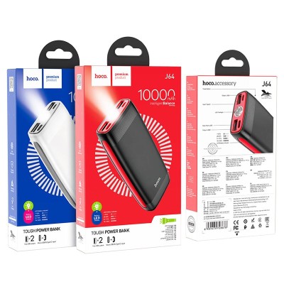 Powerbank Hoco J64 10000mAh 2A 2USB белый Powerbank Hoco J64 10000mAh 2A 2USB белый