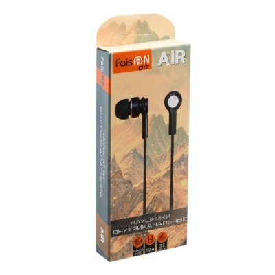 Наушники с микрофоном Faison Q17 Air 1.2м черные Наушники с микрофоном Faison Q17 Air 1.2м черные