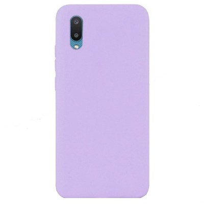 Накладка для Samsung Galaxy A02 Silicone cover без логотипа сиреневая Накладка для Samsung Galaxy A02 Silicone cover без логотипа сиреневая