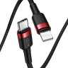 Кабель-зарядка Type-C на Lightning Baseus Cafule 18W 1м CATLKLF-91 красно-черный