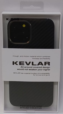 Накладка для i-Phone 12 Pro Max K-Doo Kevlar пластик черная Накладка для i-Phone 12 Pro Max K-Doo Kevlar пластик черная