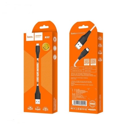 Usb Кабель-зарядка Micro Hoco X32 Excellent 2.0a 1м в оплётке TPE белый Usb Кабель-зарядка Micro Hoco X32 Excellent 2.0a 1м в оплётке TPE белый