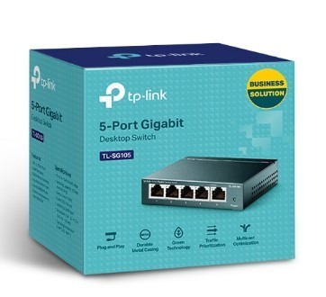 Коммутатор-мини TP-Link TL-SG105 с 5-портами черный Коммутатор-мини TP-Link TL-SG105 с 5-портами черный