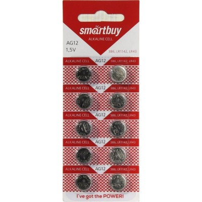 Батарейка часовая Smartbuy AG12-10B (200/2000) SBBB-AG12-10B Батарейка часовая Smartbuy AG12-10B (200/2000) SBBB-AG12-10B