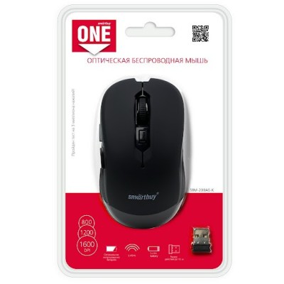 Мышь беспроводная Smartbuy ONE 200AG USB/DPI 800-1200-1600/6 кнопок/1AA черная (SBM-200AG-K) Мышь беспроводная Smartbuy ONE 200AG USB/DPI 800-1200-1600/6 кнопок/1AA черная (SBM-200AG-K)