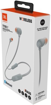 Беспроводные наушники для спорта JBL T110BT BT4.0/120mAh/6ч серые Беспроводные наушники для спорта JBL T110BT BT4.0/120mAh/6ч серые