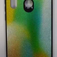 Накладка для Huawei Nova 4 силикон со стеклом блестящий