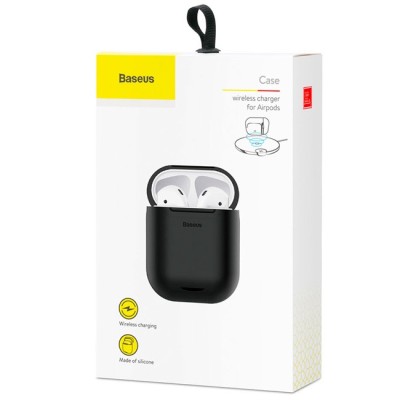 Чехол с беспроводной зарядкой AirPods Baseus WIAPPOD-01 черный Чехол с беспроводной зарядкой AirPods Baseus WIAPPOD-01 черный