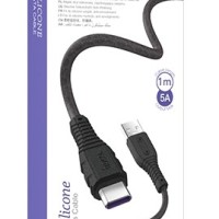 Usb Кабель-зарядка Type-C Hoco X67 Nano 5A 1м мягкий силиконовый черный