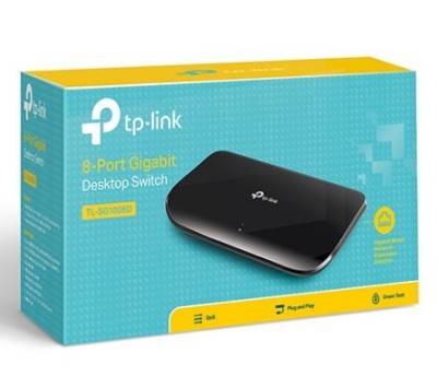 Коммутатор-мини TP-Link TL-SG1008D с 8-портами черный Коммутатор-мини TP-Link TL-SG1008D с 8-портами черный