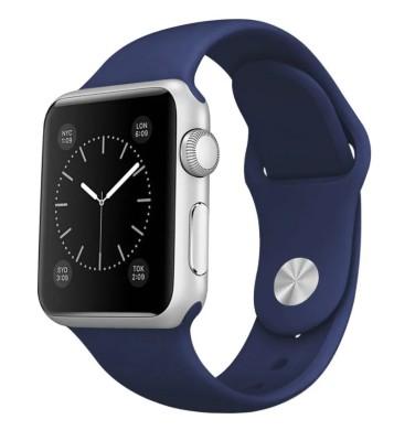 Сменный браслет силиконовая для Apple Watch 42mm синий Сменный браслет силиконовая для Apple Watch 42mm синий