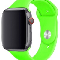 Сменный браслет силиконовая для Apple Watch 38mm салатовый