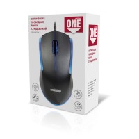 Мышь проводная с подсветкой Smartbuy ONE 350 USB/DPI 1000/3 кнопки/LED/1.5м (SBM-350-K) черная