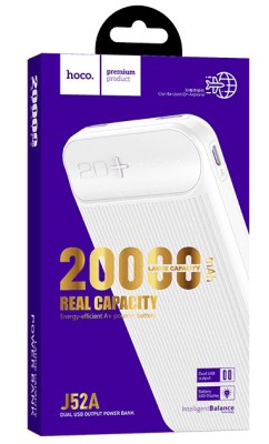 Powerbank Hoco J52A 20000mAh 2USB белый Powerbank Hoco J52A 20000mAh 2USB белый