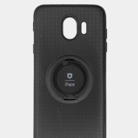 Чехол-накладка для Samsung Galaxy J4 Plus (2018) силикон iface с держателем чёрный
