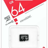 micro SDXC карта памяти Smartbuy 64GB Class 10 UHS-1 (без адаптера)