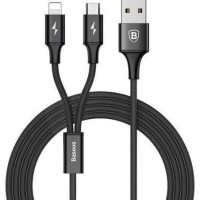 Usb Кабель-зарядка Micro+Lightning Baseus Rapid 1.2м (CAML-SU01) черный