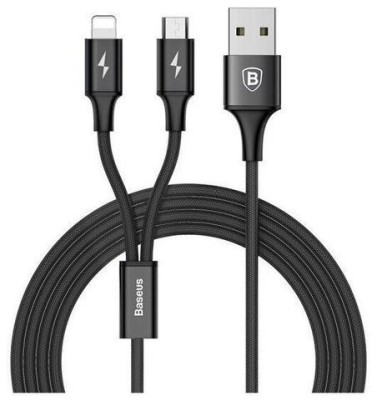 Usb Кабель-зарядка Micro+Lightning Baseus Rapid 1.2м (CAML-SU01) черный Usb Кабель-зарядка Micro+Lightning Baseus Rapid 1.2м (CAML-SU01) черный