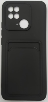 Накладка для Xiaomi Redmi 10C силиконовая с карманом для карт чёрная Накладка для Xiaomi Redmi 10C силиконовая с карманом для карт чёрная