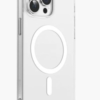 Накладка для i-Phone 15 Pro Keephone X-Crystal Magsafe серый прозрачный
