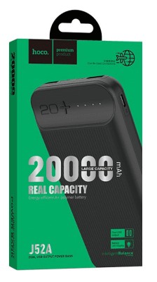 Powerbank Hoco J52A 20000mAh 2USB черный Powerbank Hoco J52A 20000mAh 2USB черный