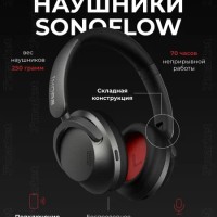 Беспроводные полноразмерные  наушники Xiaomi 1More SonoFlow ANC, с шумоподавлением.