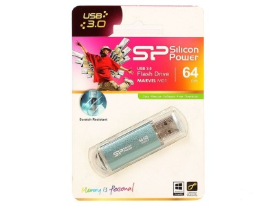 3.2 USB флеш накопитель Silicon Power 64GB Marvel M01, Blue 3.2 USB флеш накопитель Silicon Power 64GB Marvel M01, Blue