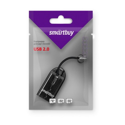 Картридер Smartbuy 710 USB - microSD черный (SBR-710-K) Картридер Smartbuy 710 USB - microSD черный (SBR-710-K)