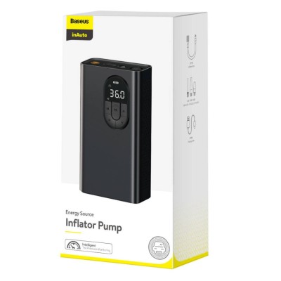 Автомобильный насос Baseus Energy Source Inflator Pump (CRNL040001) черный Автомобильный насос Baseus Energy Source Inflator Pump (CRNL040001) черный