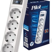 Сетевой фильтр Pilot Mini 4 розетки 5м белый