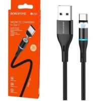 Usb Кабель-зарядка Type-C Магнитный Borofone BU16 3A 1.2м чёрный