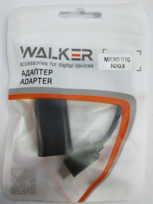 Кабель-переходник Walker MicroUSB (папа) на USB2.0 (мама) черный Кабель-переходник Walker MicroUSB (папа) на USB2.0 (мама) черный