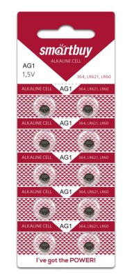 Батарейка часовая Smartbuy AG1-10B (200/2000) SBBB-AG1-10B Батарейка часовая Smartbuy AG1-10B (200/2000) SBBB-AG1-10B