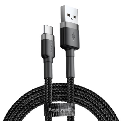 Usb Кабель-зарядка TYPE-C Baseus Cafule 50см (CATKLF-AG1) чёрный Usb Кабель-зарядка TYPE-C Baseus Cafule 50см (CATKLF-AG1) чёрный