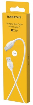 Usb Кабель-зарядка Type-C Borofone BX19 1м белый Usb Кабель-зарядка Type-C Borofone BX19 1м белый