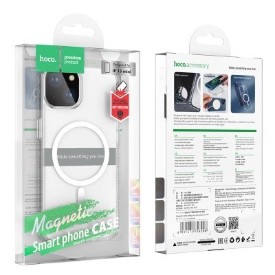 Накладка для i-Phone 13 Mini Hoco Magnetic series силикон прозрачный Накладка для i-Phone 13 Mini Hoco Magnetic series силикон прозрачный