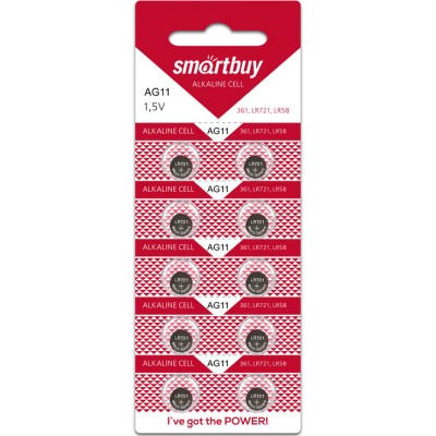 Батарейка часовая Smartbuy AG11-10B (200/2000) SBBB-AG11-10B Батарейка часовая Smartbuy AG11-10B (200/2000) SBBB-AG11-10B