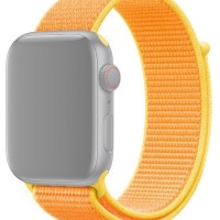 Сменный браслет для Apple Watch 38-40mm ткань липучка жёлтый
