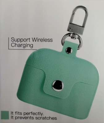 Силиконовый чехол для AirPods Pro с кнопкой и карабином бирюзовый Силиконовый чехол для AirPods Pro с кнопкой и карабином бирюзовый