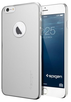 Клип-кейс Spigen для i-Phone 6 Plus Thin Fit A (PET) SGP10888 серебристый Клип-кейс Spigen для i-Phone 6 Plus Thin Fit A (PET) SGP10888 серебристый