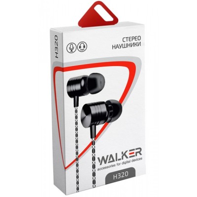 Наушники с микрофоном Walker H320, тёмно-серые Наушники с микрофоном Walker H320, тёмно-серые