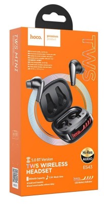 Беспроводные наушники TWS Hoco ES43 BT5.0/40mAh (400mAh)/4ч черные Беспроводные наушники TWS Hoco ES43 BT5.0/40mAh (400mAh)/4ч черные