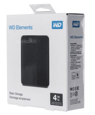Внешний жесткий диск 4TB WD Elements (WDBU6Y0040BBK-WESN) черный Внешний жесткий диск 4TB WD Elements (WDBU6Y0040BBK-WESN) черный
