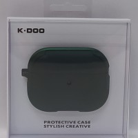 Кожаный чехол для AirPods Pro K-DOO CrashGuard зеленый