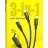 Usb Кабель-зарядка Hoco X14 3-in-1 Times Lightning/Micro/Type-C 2.4A 1м в тканевой оплётке чёрный