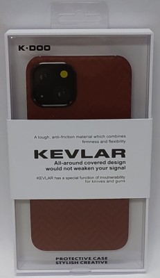 Накладка для i-Phone 13 K-Doo Kevlar пластик коричневая Накладка для i-Phone 13 K-Doo Kevlar пластик коричневая