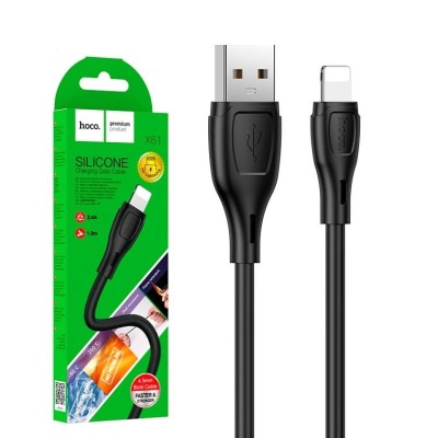Usb Кабель-зарядка Lightning Hoco X61 Ultimate 1м черный Usb Кабель-зарядка Lightning Hoco X61 Ultimate 1м черный