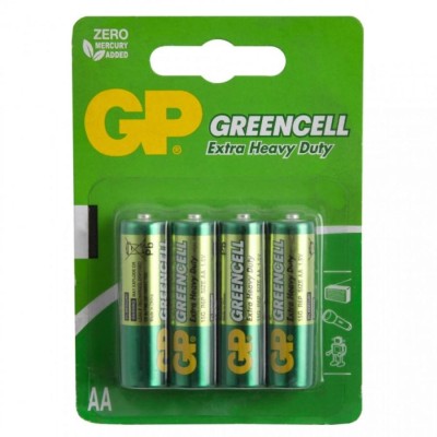 Батарейка солевая GP Greencell AA/LR6/BL4 Батарейка солевая GP Greencell AA/LR6/BL4
