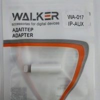 Переходник Walker WA-017 Lightning (папа) на AUX 3.5мм (мама) белый